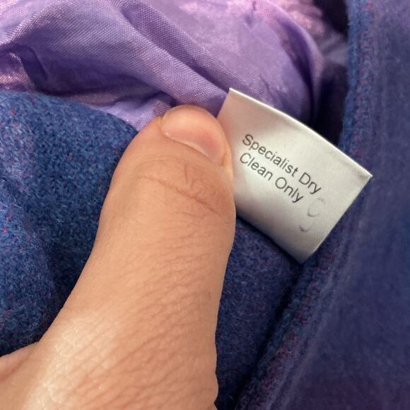 Triona Design Ireland Aoife Irish Tweed Cape Size Small Purple Square Irish Wool - Picture 15 of 15